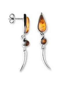 Paar Ohrstecker OSTSEE-SCHMUCK "- Luise - Silber 925/000 - Bernstein" Gr. 41, silber (silber 925, silberfarben, wei&szlig;), Ohrringe, Damen, Silber 925 (Sterlingsilber)