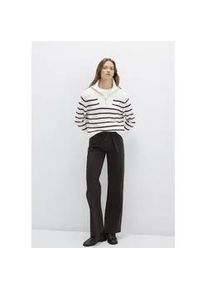 Troyer Mavi "LONG SLEEVE SWEATER", Damen, Gr. XL, fig stripe, Grobstrick, 49% Viskose, 31% Polyester, 20% Polyamid, normal normal, ohne Ausschnitt, normaler Saum, Pullover Troyer, Pullover Streifen