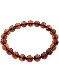 Armband OSTSEE-SCHMUCK "- Kugel 10 mm - Bernstein -" Gr. 19, braun (bernsteinfarben, braun), Armb&auml;nder, Damen, Bernstein, Armband