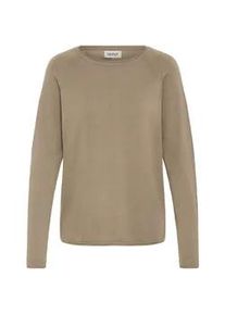 Strickfleece-Pullover oxmo "Strickpullover OXFKEANA", Damen, Gr. XL, beige (desert taupe), Obermaterial: 50% Viskose CV. 28% Polyester PES. 22% Nylon NY., Pullover
