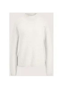 Madeleine Mode Longpullover MADELEINE "Strickpullover Glanzvoller Wollpullover mit Glattstrick", Damen, Gr. 40/42, wei&szlig; (wollwei&szlig;, goldfarben), Obermaterial: 88% Schurwolle WV. 10% Kaschmir WS. 1% metallisierte Fasern MTF. 1% Polyamid PA., Modern, Pullover Longpullover, mit metallischen Garn