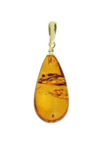 Kettenanh&auml;nger OSTSEE-SCHMUCK "- Klassisch 30 mm - Gold 333/000 - Bernstein -" Gr. 37, gold (gold 333, goldfarben, gelb), Schmuckanh&auml;nger, Damen, Bernstein, Kettenanh&auml;nger