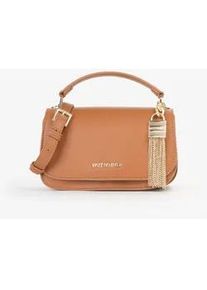 Umh&auml;ngetasche Valentino BAGS "IRIDE", Damen, Gr. B/H/T: 23,5cm x 13,5cm x 5cm, cuoio, Lederimitat, Taschen Umh&auml;ngetasche, Damen Handtasche, Schultertasche mit Steckfach vorne