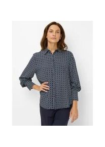 Klassische Bluse Brax "Style VIC", Damen, Gr. 38, navy, Web, 100% Viskose, Blusen Bluse