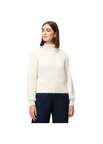 Strickpullover Zero "Damen mit Ballon&auml;rmeln", Damen, Gr. XL, eggnog, Strick, Obermaterial: 49% Polyester, 21% Polyester, 15% Polyamid, 8% Polyacryl, 5% Wolle, 2% Elasthan, aufgeraut, figurbetont normal, weit B&uuml;ndchen krempelbar, Pullover Strickpullover, Plain/ohne Details