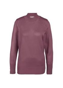 Strickpullover GOLDNER "Pflegeleichter Pullover mit Stehbundkragen", Damen, Gr. 54, braun (cassis), Obermaterial: 100% Polyacryl PAN., Rippe, Pullover Strickpullover, Mit liebevollen Details gearbeitet