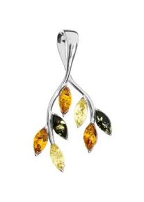 Kettenanh&auml;nger OSTSEE-SCHMUCK "- Paulin - Silber 925/000 - Bernstein" Gr. 41, silber (silber 925, silberfarben, wei&szlig;), Schmuckanh&auml;nger, Damen, Silber 925 (Sterlingsilber), Kettenanh&auml;nger