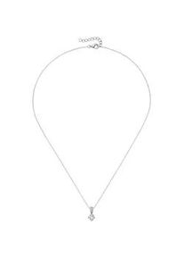 Kette mit Anh&auml;nger Firetti "Schmuck Geschenk Silber 925 Halsschmuck Ankerkette Solit&auml;r-Optik", silberfarben, kristallwei&szlig;, Halsketten, Damen, Silber 925 (Sterlingsilber), L: 45 B: 1,1mm, mit Zirkonia (synth.), B:1,1mm