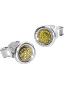 Paar Ohrstecker OSTSEE-SCHMUCK "- Classic 4 mm - Silber 925/000 - Bernstein" Gr. 7, silber (silber 925, silberfarben, wei&szlig;), Ohrringe, Damen, Silber 925 (Sterlingsilber)