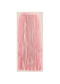 Madeleine Mode Midirock MADELEINE "Plisseerock Maxi-Rock mit Crash-Plissee", Damen, Gr. 40, rosa (puderros&eacute;), Obermaterial: 100% Polyester PES., Modern, normal, R&ouml;cke, Crash-Plissee