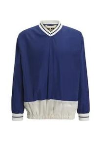 Sweater DEF "DEF Herren Huddle Crewneck", Herren, Gr. S, blau, 100% Polyamid, Sweatshirts Sweater