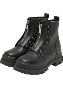 Stiefel Buffalo "Buffalo aspha zip", Damen, Gr. 40, schwarz, Kunstfaser, unifarben, Schuhe Stiefel