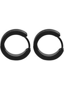 Adelia&acute;s Klappcreolen ADELIA ́S "Damen Ohrringe &ndash; Klappcreole aus Edelstahl", Damen, Gr. Damen, Edelstahl, schwarz, Ohrringe Klappcreolen, Zum Verschenken an Menschen, die Ihnen am Herzen liegen