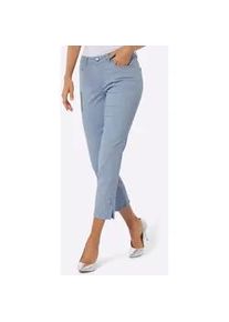 CR&Eacute;ATION L Bequeme Jeans CREATION L, Damen, Gr. 40, Normalgr&ouml;&szlig;en, bleu, 98% Baumwolle, 2% Elasthan, unifarben, 7/8-L&auml;nge, Jeans