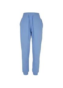 Jogginghose Urban Classics "Urban Classics Damen Ladies Organic High Waist Sweat Pants", Damen, Gr. XS, US-Gr&ouml;&szlig;en, horizonblau, 100% Organic Cotton Terry, unifarben, loose fit, Hosen Jogginghose