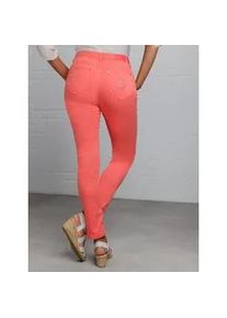 5-Pocket-Jeans CREATION L PREMIUM, Damen, Gr. 42, Normalgr&ouml;&szlig;en, orange (koralle), 63% Baumwolle, 35% Lyocell, 2% Elasthan, unifarben, lang, Jeans 5-Pocket-Jeans