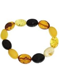 Armband OSTSEE-SCHMUCK "- Olive 18 x 12 mm - Bernstein -" Gr. 19, bunt (mehrfarbig), Armb&auml;nder, Damen, Bernstein, Armband