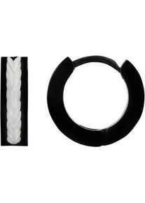 Adelia&acute;s Paar Creolen ADELIA ́S "Unisex Ohrringe &ndash; Creole aus Edelstahl", Damen, Gr. Unisex, Edelstahl, schwarz, Ohrringe, Ideal als Geschenk f&uuml;r besondere Anl&auml;sse