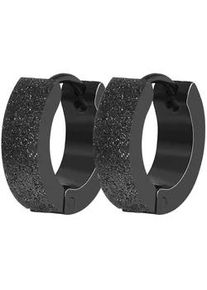 Adelia&acute;s Klappcreolen ADELIA ́S "Damen Ohrringe &ndash; Klappcreole aus Edelstahl", Damen, Gr. Damen, Edelstahl, schwarz, Ohrringe Klappcreolen, Perfekt als Geschenk zum Weihnachten