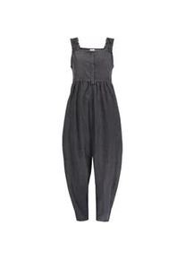 Jumpsuit Turtledove London "Alice Denim Smocking Strap Jumpsuit Damen", Damen, Gr. L, Normalgr&ouml;&szlig;en, schwarz, 100% Baumwolle, normal, Overalls Jumpsuit