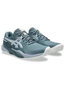 Tennisschuh asics "GEL-CHALLENGER 15 CLAY", Herren, Gr. 44,5, ironclad, grau blau, Textil, Schuhe, Sandplatzschuhe f&uuml;r Aschepl&auml;tze