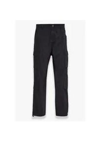 Cargohose DROPSIZE "Dropsize Herren Dropsize Double Pocket Cargo Pant", Herren, Gr. W34 L33, L&auml;nge 33, schwarz, 100% Baumwolle, unifarben, normal, Hosen Cargohose