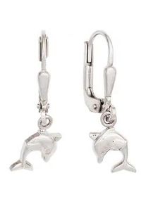 Paar Ohrh&auml;nger Jobo "Kinderohrringe Delfin", silber 925, Ohrringe, M&auml;dchen, Silber 925 (Sterlingsilber), 925 Silber rhodiniert