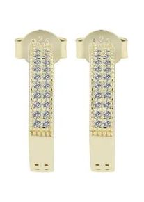 Adelia&acute;s Paar Ohrh&auml;nger ADELIA ́S "Damen Ohrringe &ndash; Ohrstecker aus 925 Silber mit Zirkonia", Damen, Gr. Damen, Silber 925 (Sterlingsilber), gold, Ohrringe, Perfekt zum Verschenken an besondere Menschen