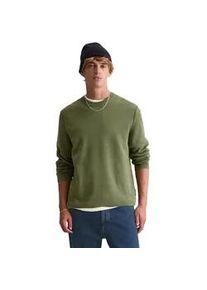 Marc O'Polo Strickpullover MARC O'POLO DENIM "aus Double-Face-Cotton", Herren, Gr. L, schwarz moss, Obermaterial: 67% Baumwolle, 29% Lyocell, 3% Polyamid, 1% Elasthan, unifarben, Pullover Strickpullover