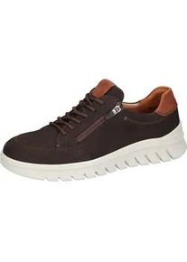 Waldl&auml;ufer Sneaker WALDL&Auml;UFER "H-BRUNO", Herren, Gr. 10 (44,5), dunkelbraun, cognac, Nubukleder, Schuhe Sneaker, Halbschuh, Freizeitschuh, Bequemschuh in Komfortweite H (= sehr weit)