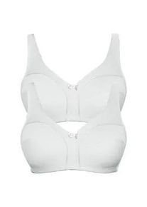 Soft-BH Viania "2er Pack Baumwoll Soft BH Basic", Damen, Gr. 75, Cup E, wei&szlig; (wei&szlig; wei&szlig;), Obermaterial: 100% Baumwolle CO., BHs Soft-BH
