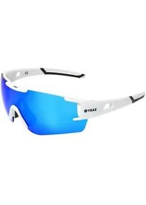 Sportbrille YEAZ "Sport-Sonnenbrille Bright White/Blue SUNBLOW", Damen, blau, Sonnenbrillen