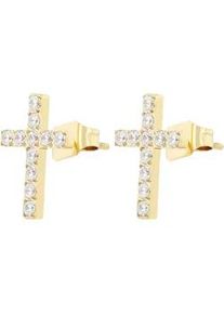 Adelia&acute;s Paar Ohrh&auml;nger ADELIA ́S "Damen Ohrringe &ndash; Ohrstecker aus Edelstahl mit Strass Steinchen", Damen, Gr. Damen, Edelstahl, gold, Ohrringe, Perfekt als Geschenk f&uuml;r besondere Menschen