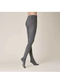 Strickstrumpfhose Kunert "Strumpfhose Liz", Damen, Gr. 38-40, braun (braun, meliert 8210), Obermaterial: 97% Baumwolle CO. 3% Elasthan EL., Strumpfhosen