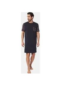 Pyjama Babista "Nachthemd BELVIAN", Herren, Gr. XXL, blau (dunkelblau), Obermaterial: 100% Baumwolle CO., Homewear-Sets Pyjama