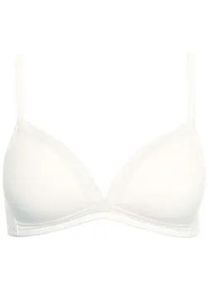 Triangel-BH LISCA "Triangel BH ohne B&uuml;gel Ines", Damen, Gr. 70, Cup B, beige (cream), Spitze, Obermaterial: 95% Baumwolle CO. 5% Elasthan EL., BHs Triangel-BH