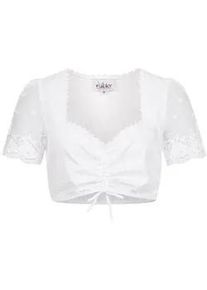 N&uuml;bler Dirndlbluse N&Uuml;BLER "Dirndlbluse kurzarm Mareile", Damen, Gr. 4,5, wei&szlig;, Obermaterial: 100% Baumwolle CO., Blusen Dirndlbluse