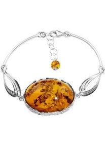 Armreif OSTSEE-SCHMUCK "- Clara - Silber 925/000 - Bernstein" Gr. 17, silber (silber 925, silberfarben, wei&szlig;), Armb&auml;nder, Damen, Silber 925 (Sterlingsilber), Armreif