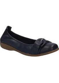 Ballerina Josef Seibel "Fenja 23, indigo", Damen, Gr. 40, blau (indigo), Obermaterial: 100% Rindsleder Leather cow., Schuhe Ballerina