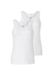 Unterhemd Schiesser "Unterhemd 2er Pack", Damen, Gr. XXL, N-Gr, wei&szlig;, Obermaterial: 95% Baumwolle CO. 5% Elasthan EL., Unterhemden Unterhemd