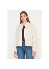 Hemdbluse Cecil, Damen, Gr. XXL (46), oat milk beige melange, Stoff, 70% Polyester, 30% Viskose, unifarben, normal normal, V-Ausschnitt, B&uuml;ndchen, Blusen Hemdbluse, mit Brusttasche