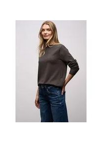 Strickpullover Street One, Damen, Gr. 42, rustic braun meliert, Strick, Obermaterial: 50% Viskose, 28% Polyester, 22% Polyamid, unifarben, bequem h&uuml;ftbedeckend, U-Boot-Ausschnitt, B&uuml;ndchen, Pullover Strickpullover, U-Boot-Ausschnitt mit Strukturdetails