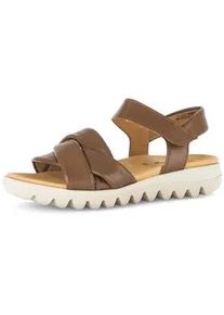 Riemchensandale Gabor "Riemchensandale", Damen, Gr. 41, braun, Schuhe Riemchensandale
