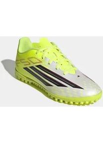 Fu&szlig;ballschuh Adidas PERFORMANCE "F50 CLUB TURF KIDS", M&auml;dchen, Gr. 36, team solar gelb 2, core schwarz, lucid rot, Synthetik, Textil, Schuhe Fu&szlig;ballschuh, f&uuml;r Kunstrasen, Hart- und Aschenpl&auml;tze, f&uuml;r Kinder & Jugendliche