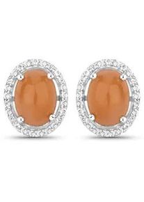 Paar Ohrstecker Rafaela Donata "Set: K30", silber, orange, rosa, Ohrringe, Damen, 11,2,mit Steinen, Silber 925 (Sterlingsilber), aus Sterling Silber