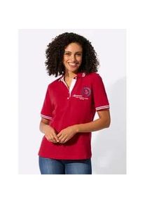 Poloshirt Casual Looks "Poloshirt", Damen, Gr. 40, erdbeere, 100% Baumwolle, unifarben, Shirts