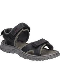 Sandale Josef Seibel "Brendan 03, schwarz-kombi", Herren, Gr. 42, schwarz (schwarz, kombi), Obermaterial: 80% Rindsleder Leather cow. 20% Textilmaterial TEXMAT., Schuhe Sandale