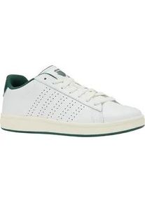 Sneaker K-Swiss "COURT BASE II", Herren, Gr. 45, wei&szlig;, posy gr&uuml;n, Leder, Schuhe Sneaker