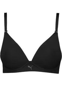 B&uuml;gel-BH Puma "Puma WOMEN MICROFIBER SOFT PADDED BRA", Damen, Gr. 70, Cup B, schwarz, Microtouch, Obermaterial: 70% Polyamid, 30% Elasthan, BHs B&uuml;gel-BH, mit wendbaren und verstellbaren Tr&auml;gern, Logodruck vorn