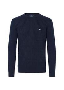 Strickfleece-Pullover Kronstadt "Strickpullover KSCall", Herren, Gr. 3XL, blau (sky captain), Obermaterial: 100% Baumwolle CO., Pullover